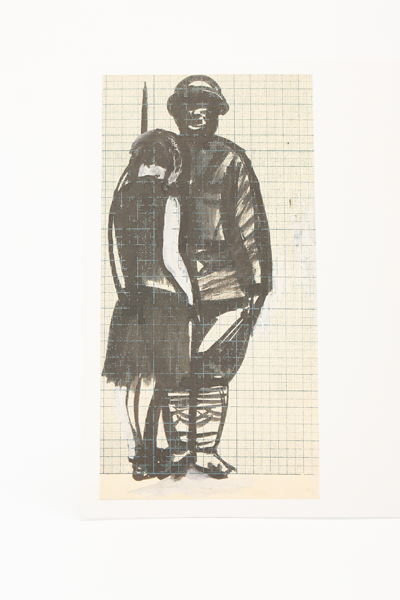 Postcard "The Girl and the Soldier" Nikritin